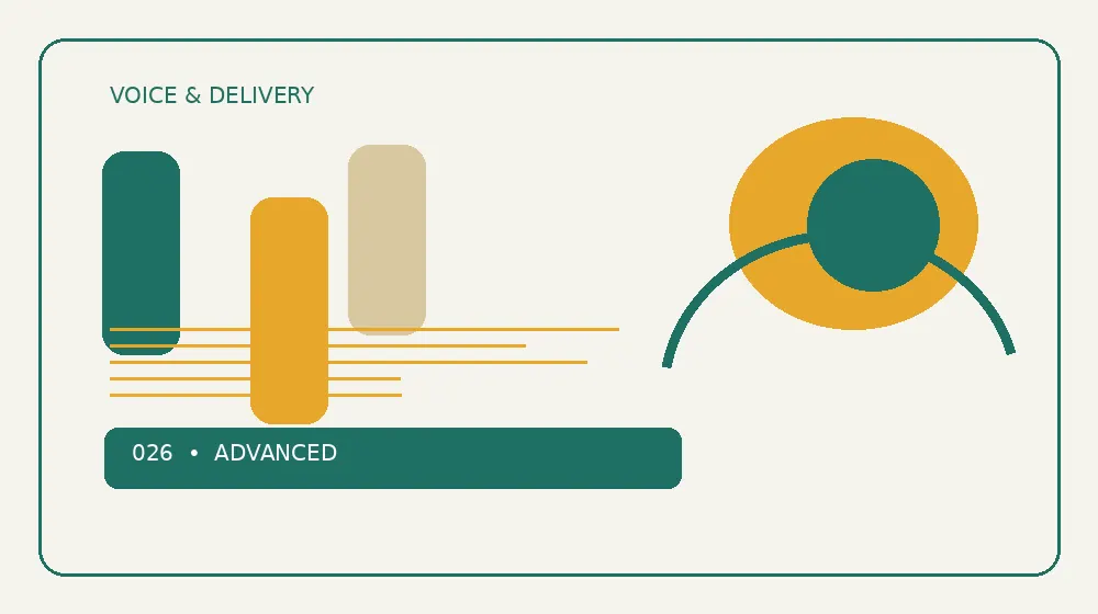 Illustration for Control Vocal Energy Across a Long Presentation
